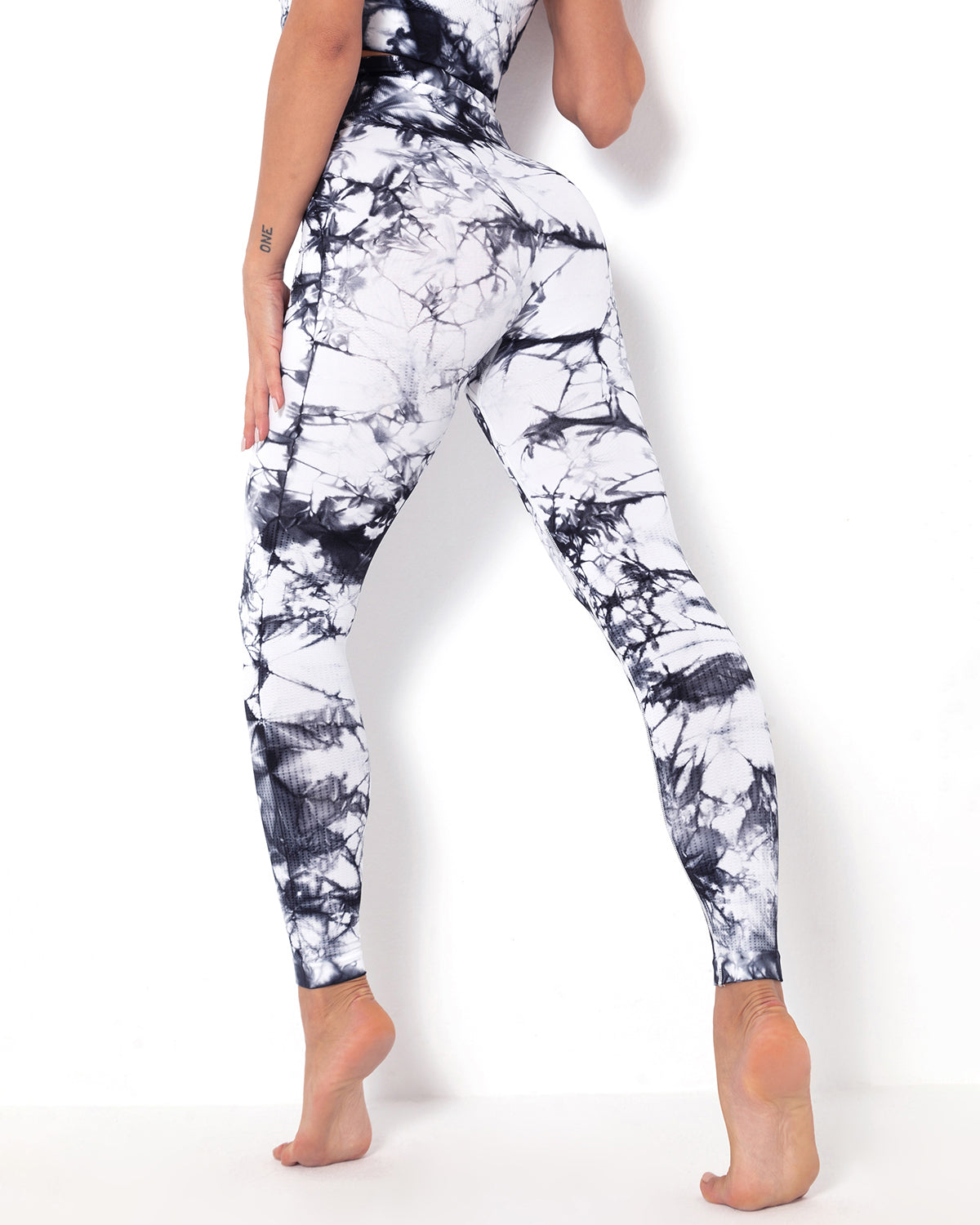 Leggings senza cuciture Diamond Dye - Bianco
