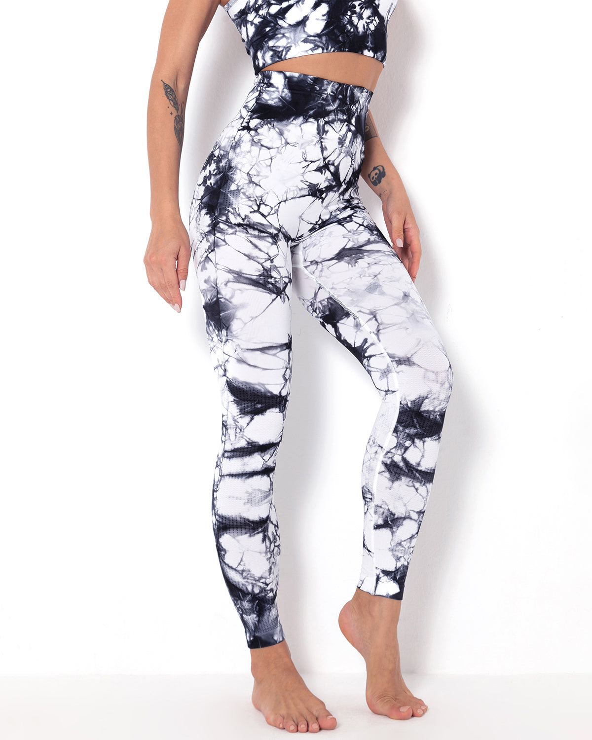 Leggings senza cuciture Diamond Dye - Bianco
