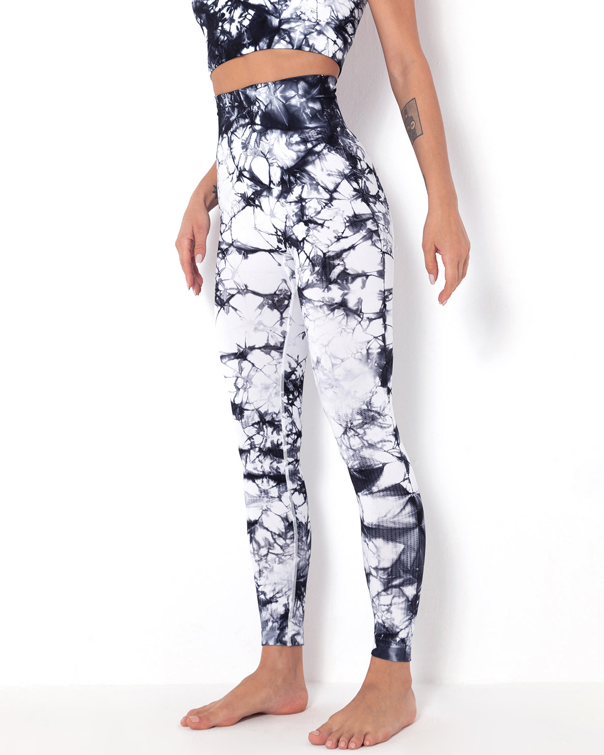 Leggings senza cuciture Diamond Dye - Bianco