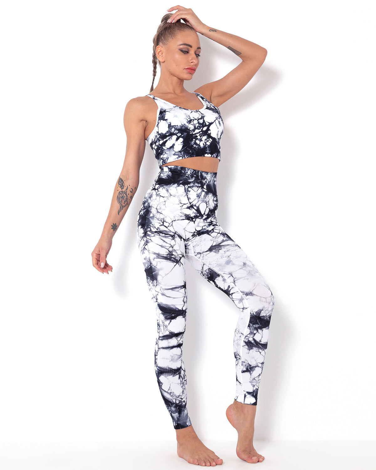 Leggings senza cuciture Diamond Dye - Bianco