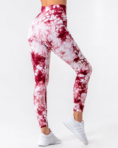 Leggings senza cuciture Diamond Dye - Rosso
