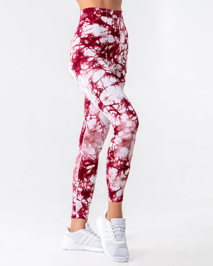 Leggings senza cuciture Diamond Dye - Rosso