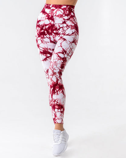 Leggings senza cuciture Diamond Dye - Rosso