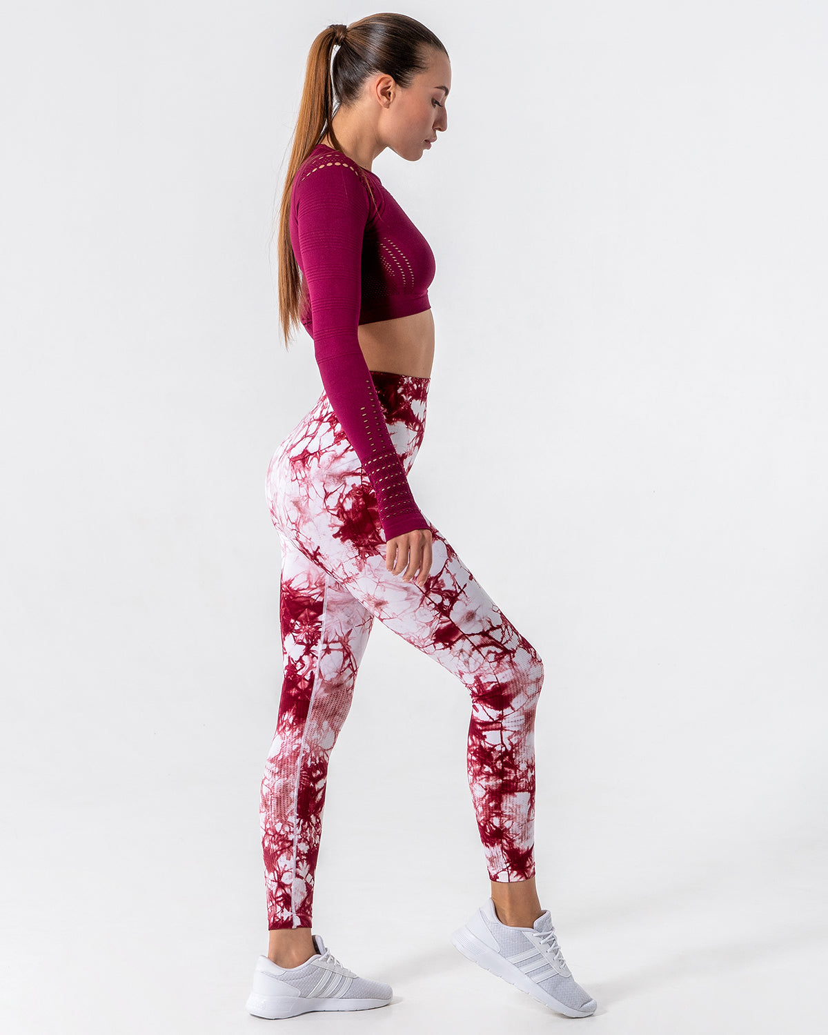 Leggings senza cuciture Diamond Dye - Rosso