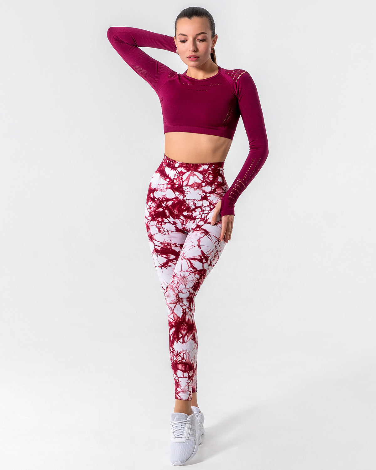 Leggings senza cuciture Diamond Dye - Rosso