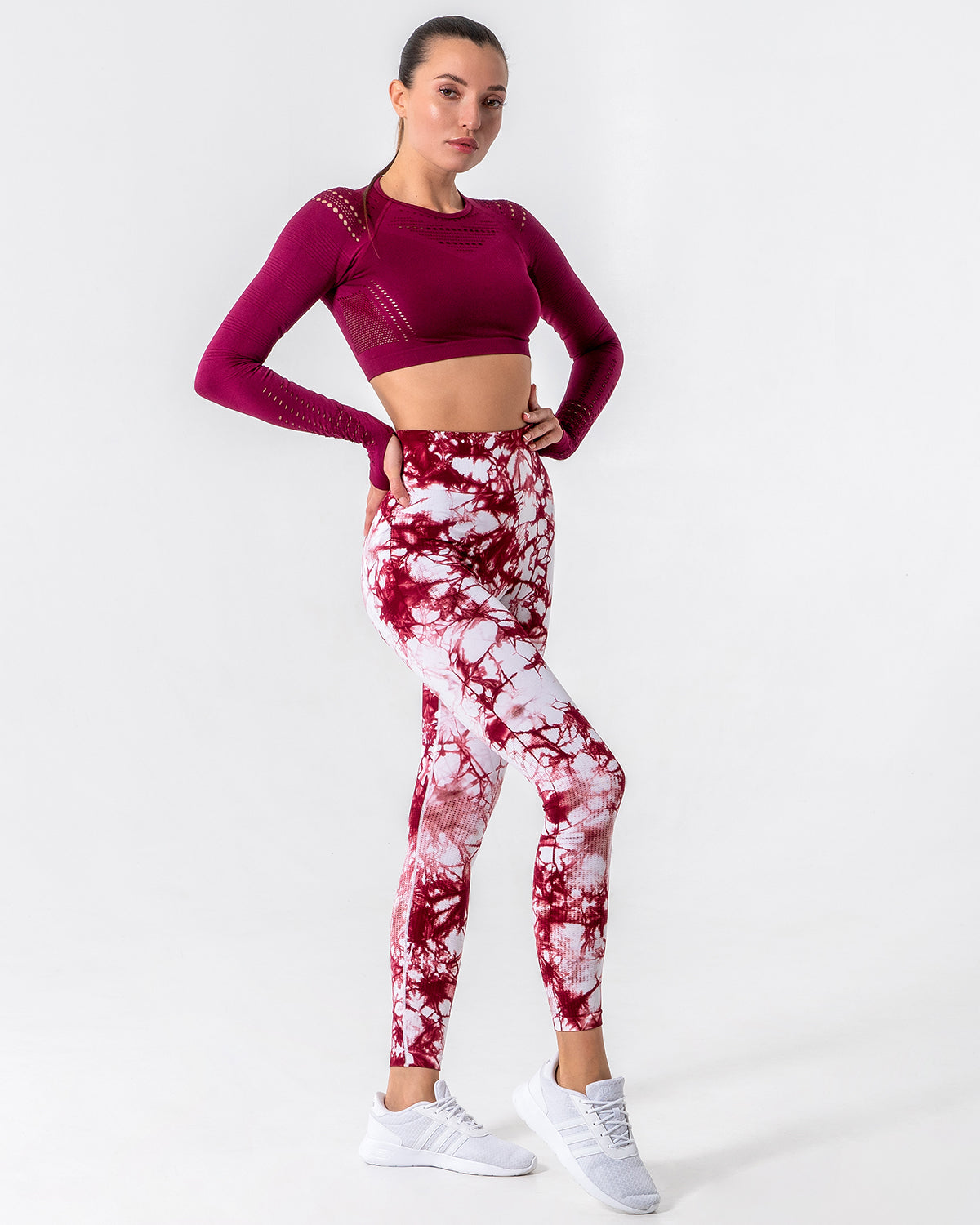 Leggings senza cuciture Diamond Dye - Rosso