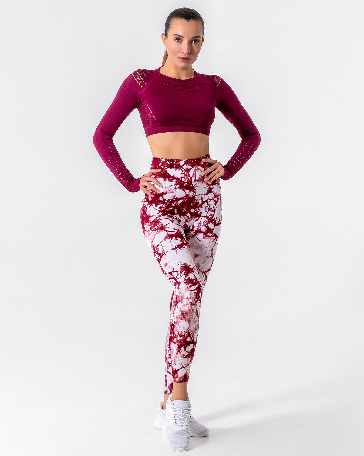 Leggings senza cuciture Diamond Dye - Rosso