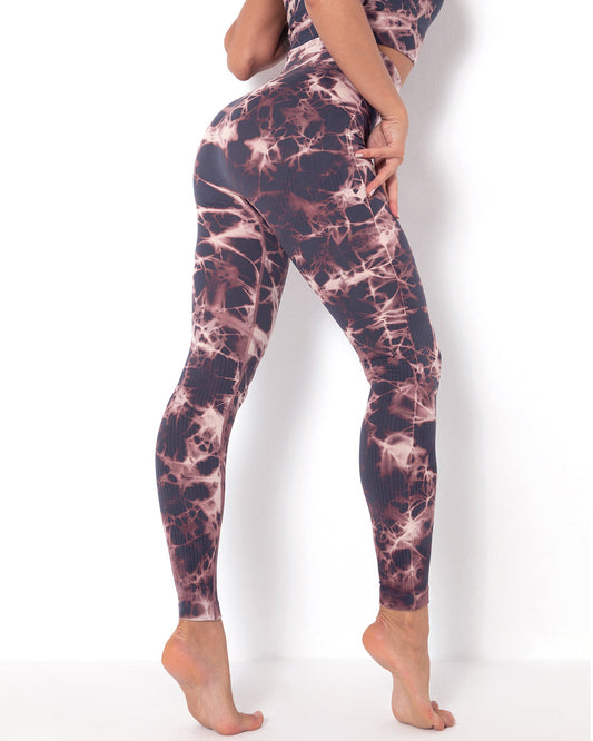 Leggings senza cuciture Diamond Dye - Viola