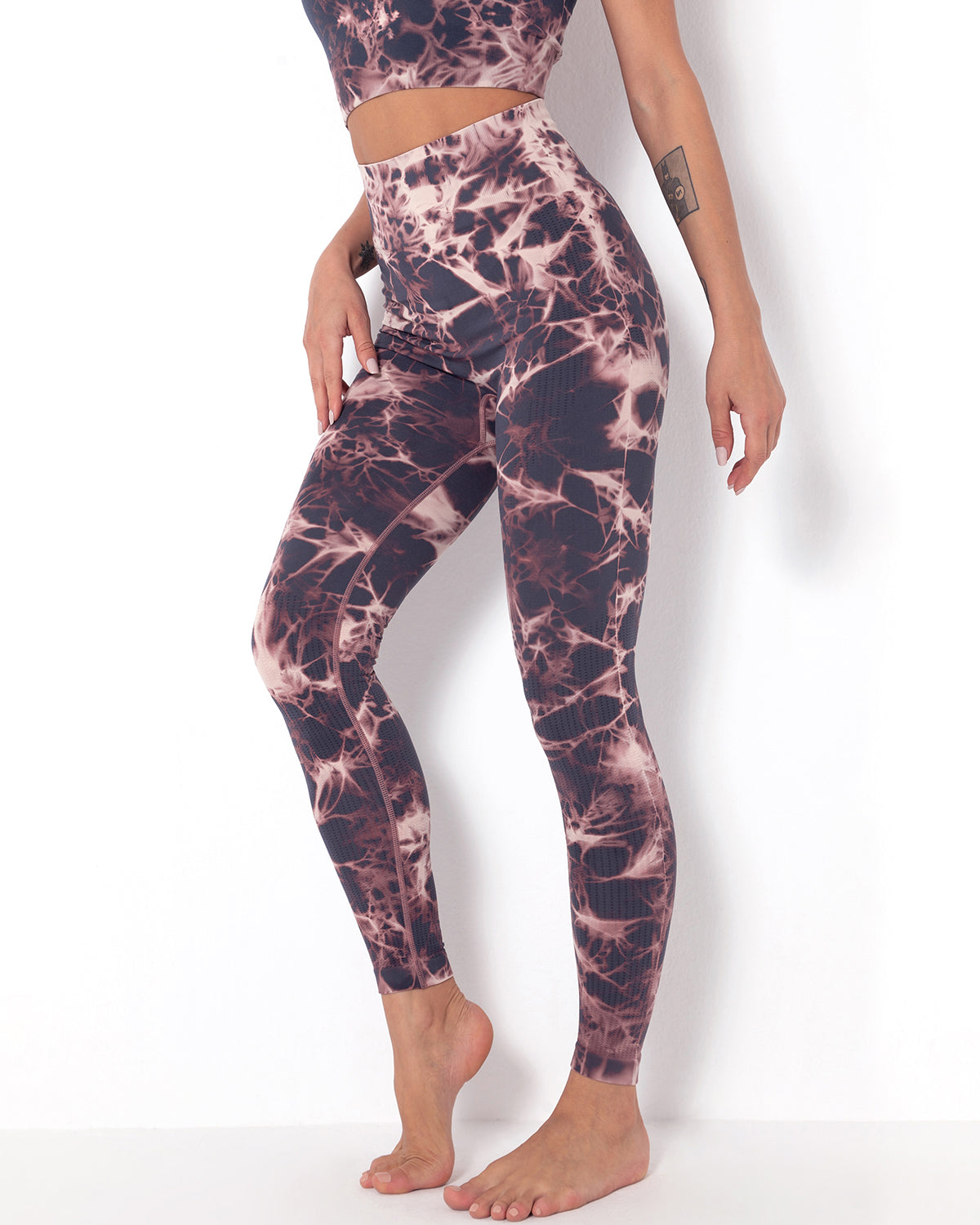 Leggings senza cuciture Diamond Dye - Viola