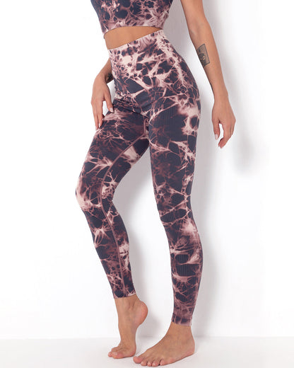 Leggings senza cuciture Diamond Dye - Viola
