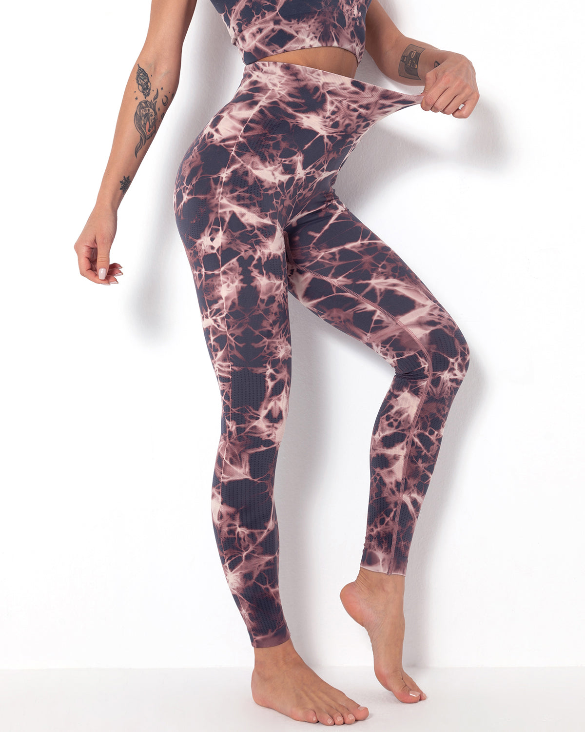 Leggings senza cuciture Diamond Dye - Viola
