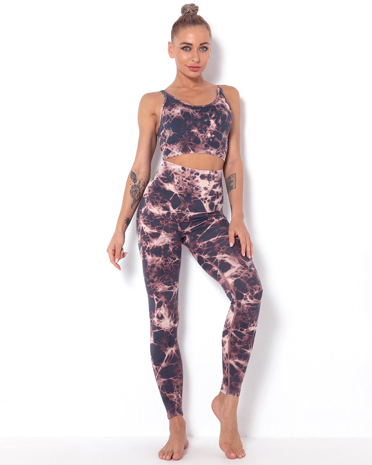 Leggings senza cuciture Diamond Dye - Viola
