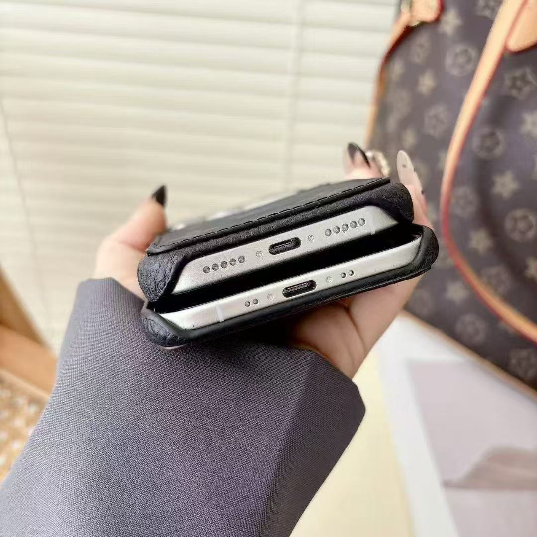 Card Holder Plush Phone Case For iPhone