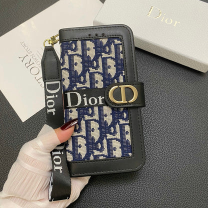 Custodia in pelle con chiusura a scatto per Samsung Galaxy 