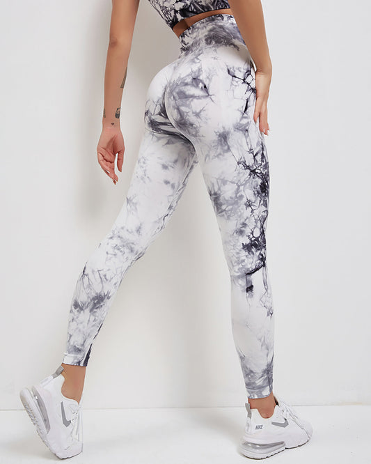 Leggings senza cuciture Fojo Dye - Bianco