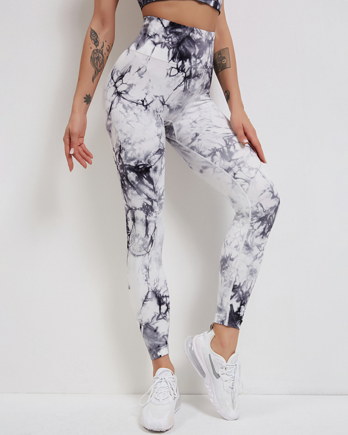 Leggings senza cuciture Fojo Dye - Bianco