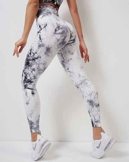 Leggings senza cuciture Fojo Dye - Bianco