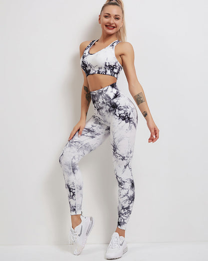 Leggings senza cuciture Fojo Dye - Bianco