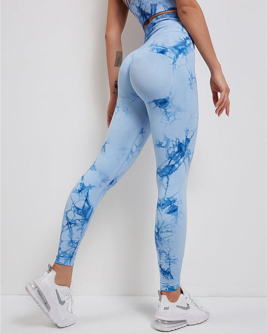 Leggings senza cuciture Fojo Dye - Blu