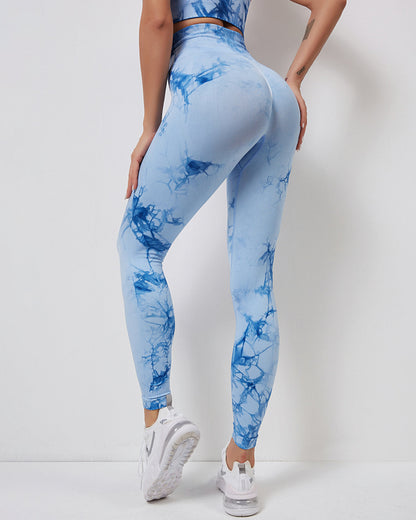Leggings senza cuciture Fojo Dye - Blu