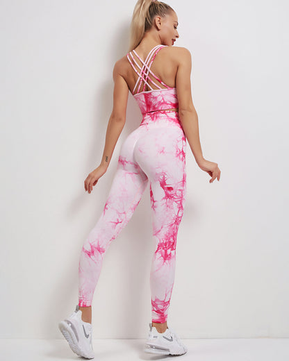 Leggings senza cuciture Fojo Dye - Rosa