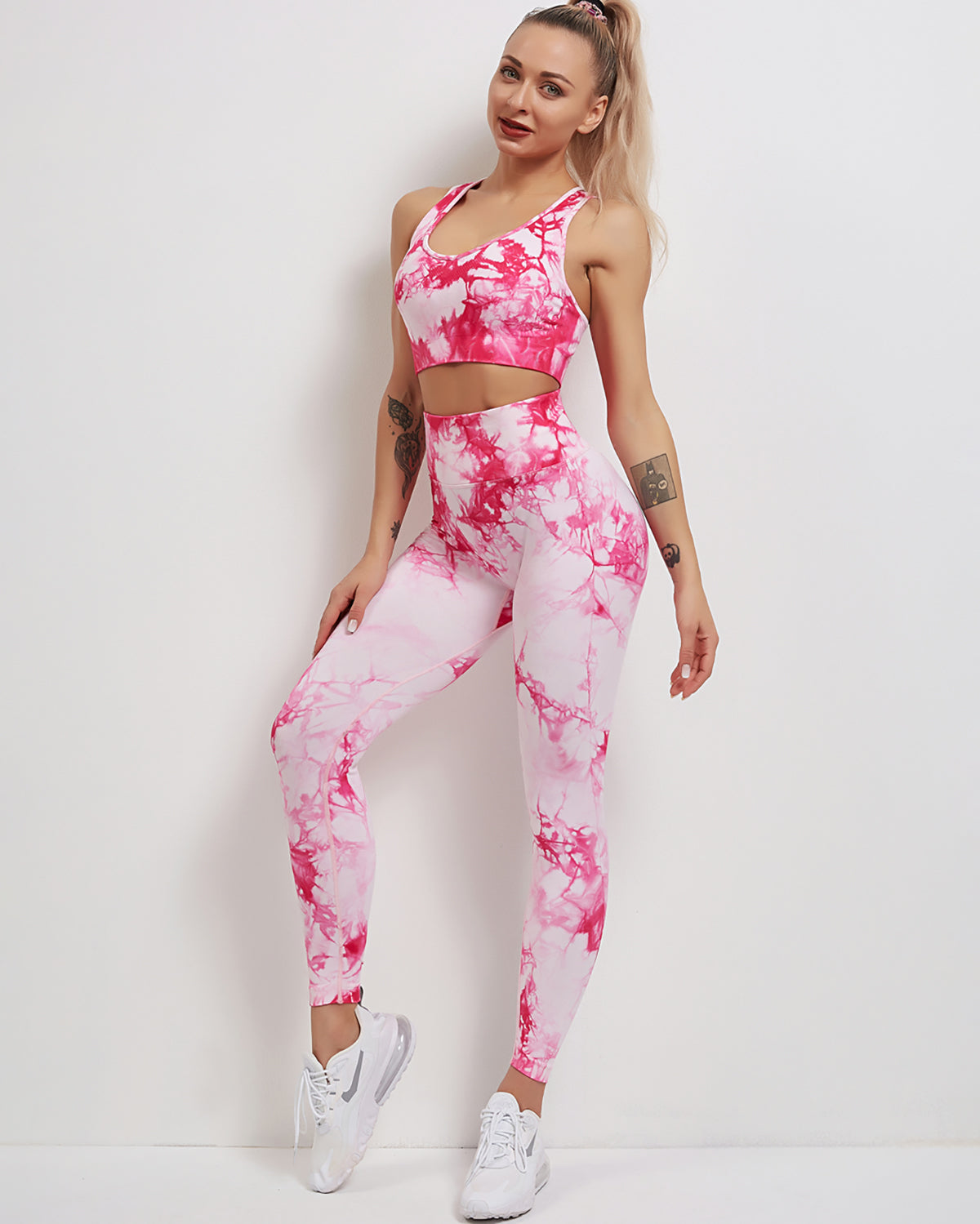 Leggings senza cuciture Fojo Dye - Rosa