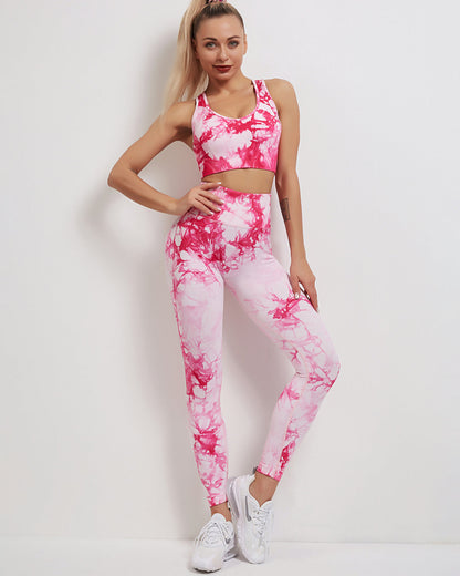 Leggings senza cuciture Fojo Dye - Rosa