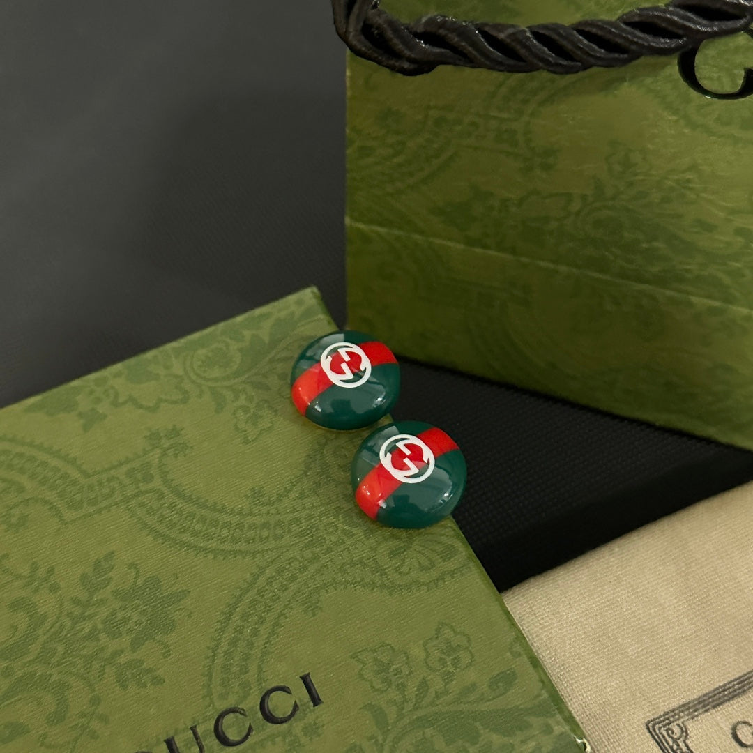 Orecchini rotondi colorati retrò