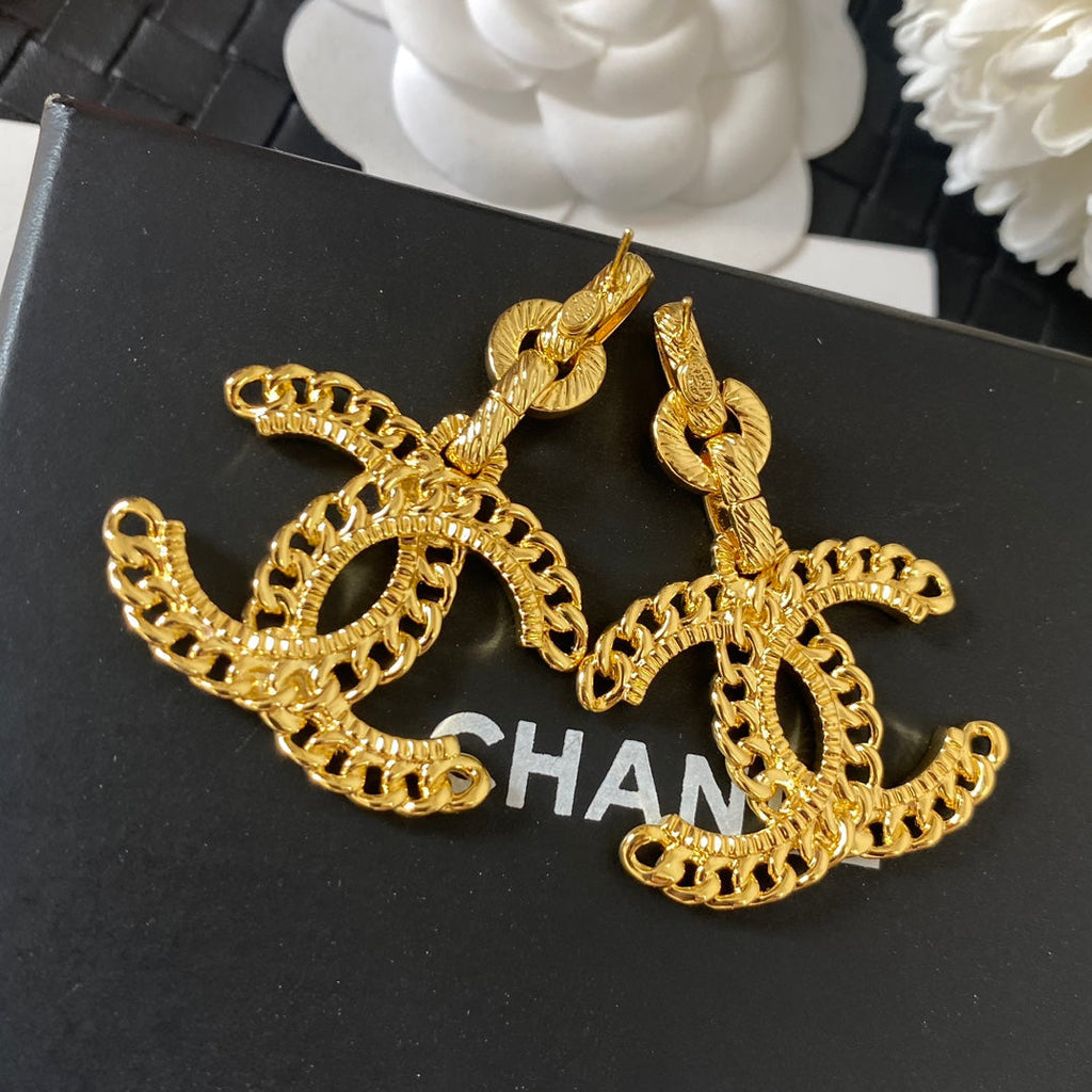 Large Golden Earrings