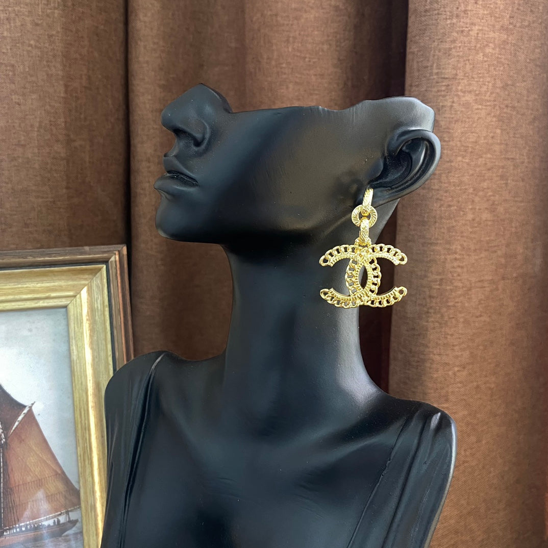 Large Golden Earrings