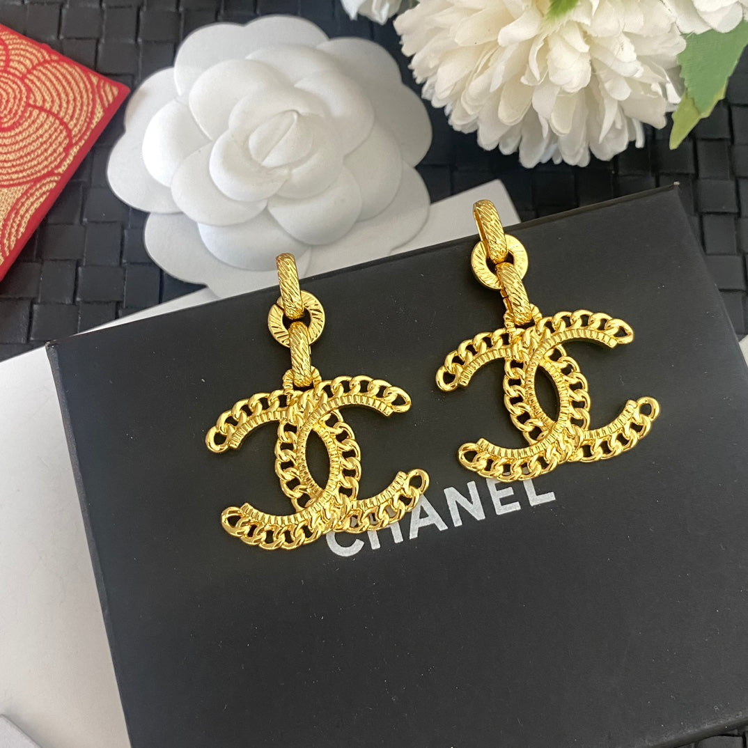 Large Golden Earrings