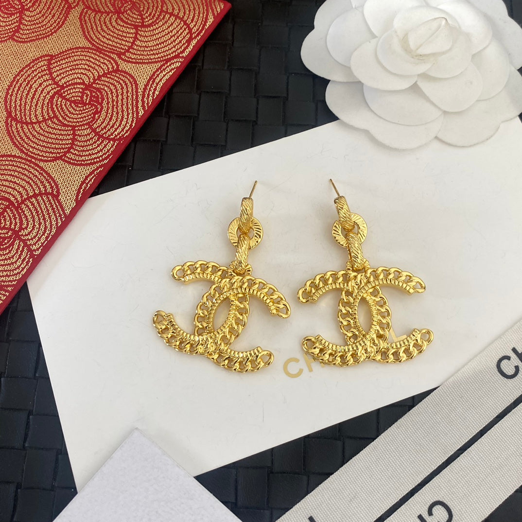 Large Golden Earrings
