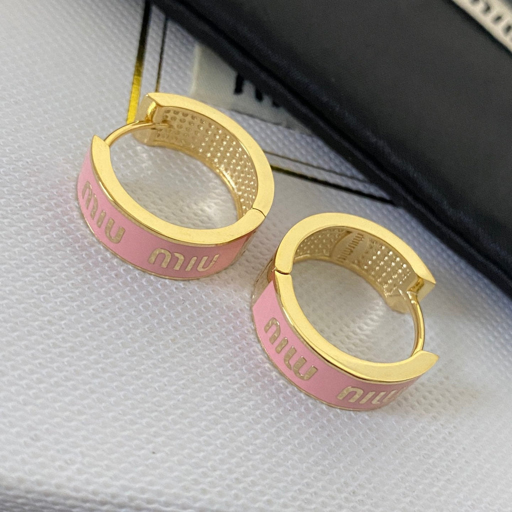 Enamel Brass Earrings