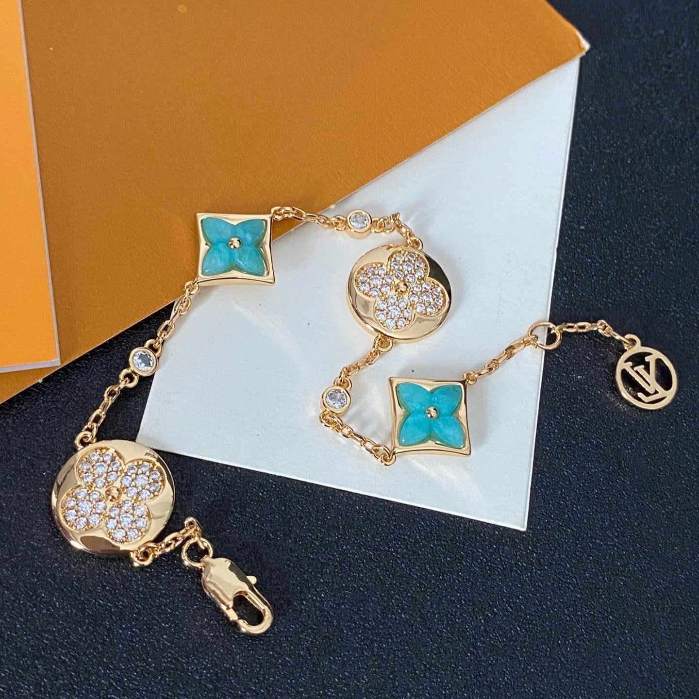 Braccialetto di lusso con gemme di strass