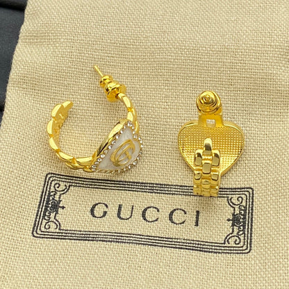 Orecchini a cerchio vintage a forma di cuore
