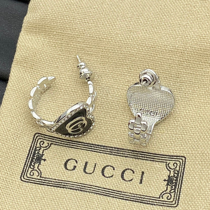Orecchini a cerchio vintage a forma di cuore