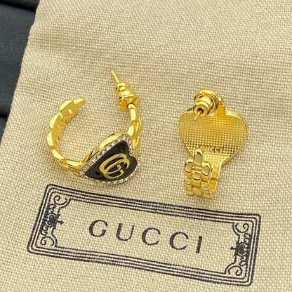 Orecchini a cerchio vintage a forma di cuore