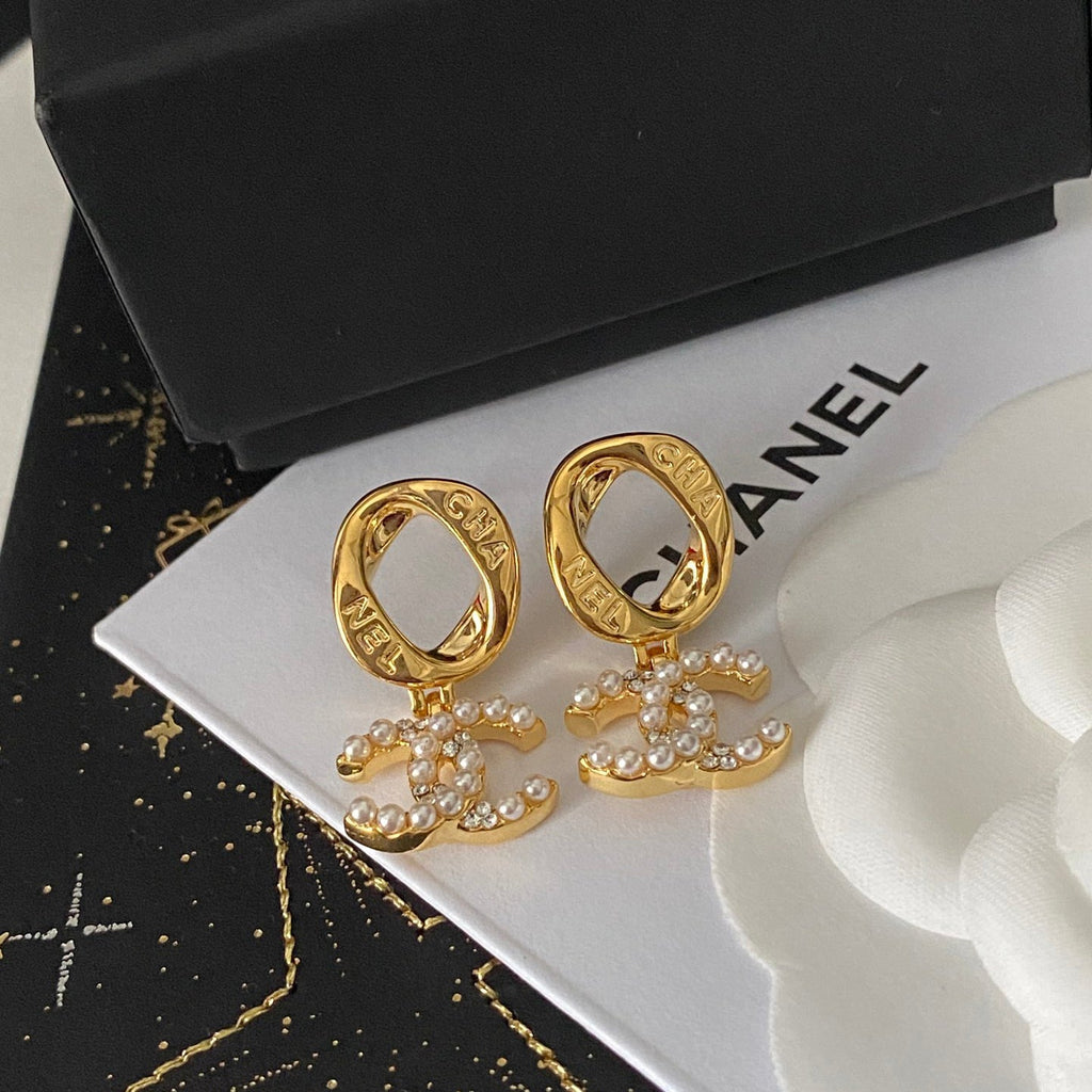 Elegant Letters Hoop Earrings