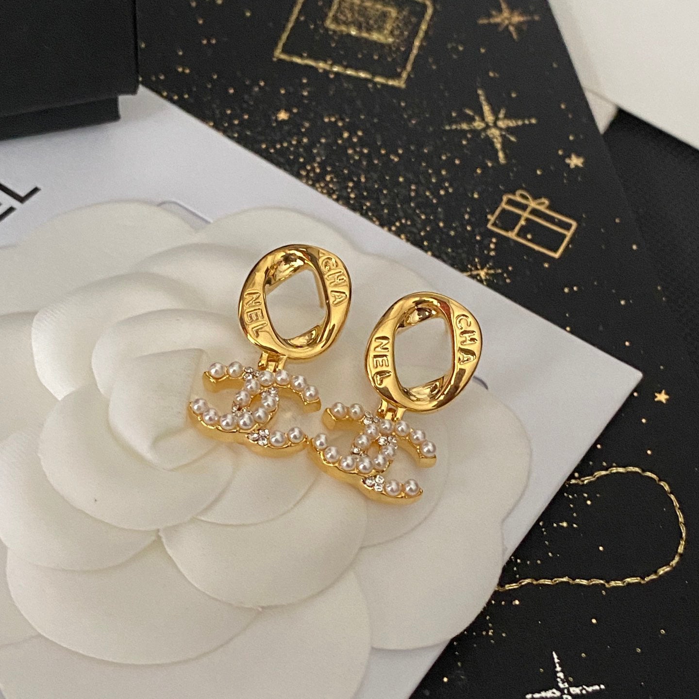 Elegant Letters Hoop Earrings