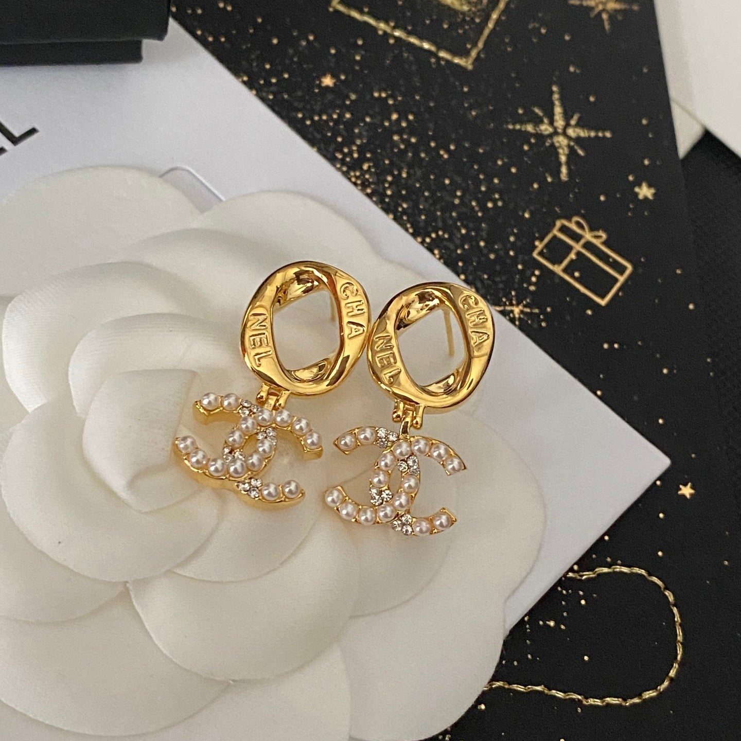 Elegant Letters Hoop Earrings