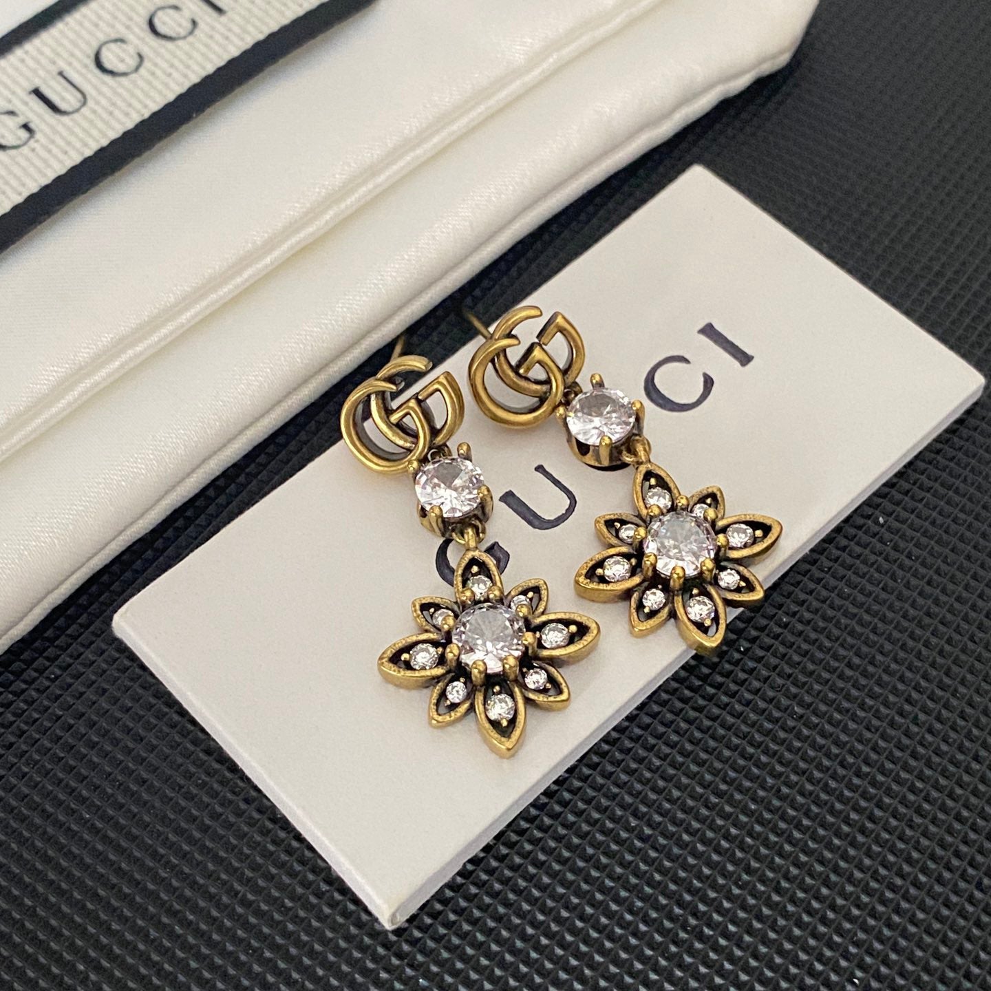 Crystal Flower Earrings