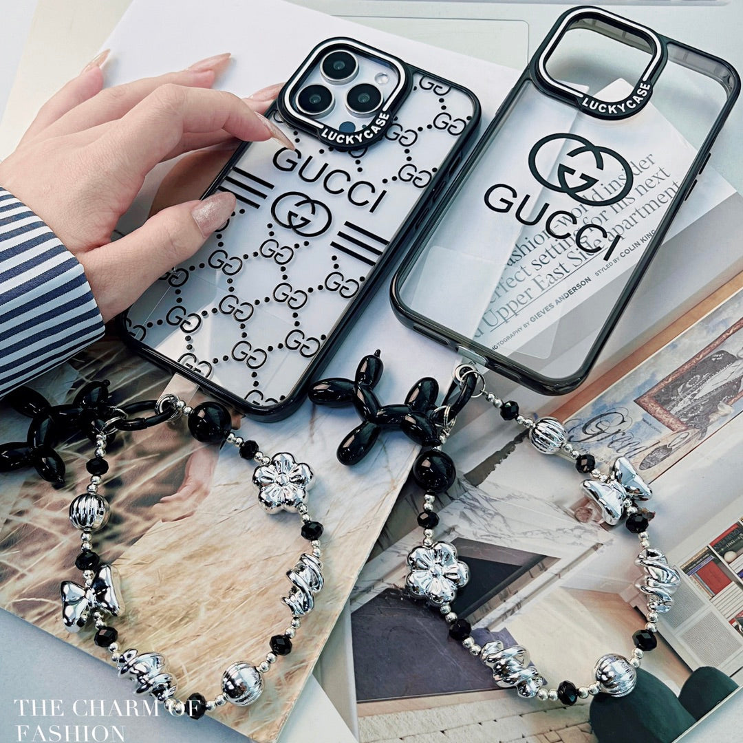 Black Embossed Bracelet Phone Case For iPhone
