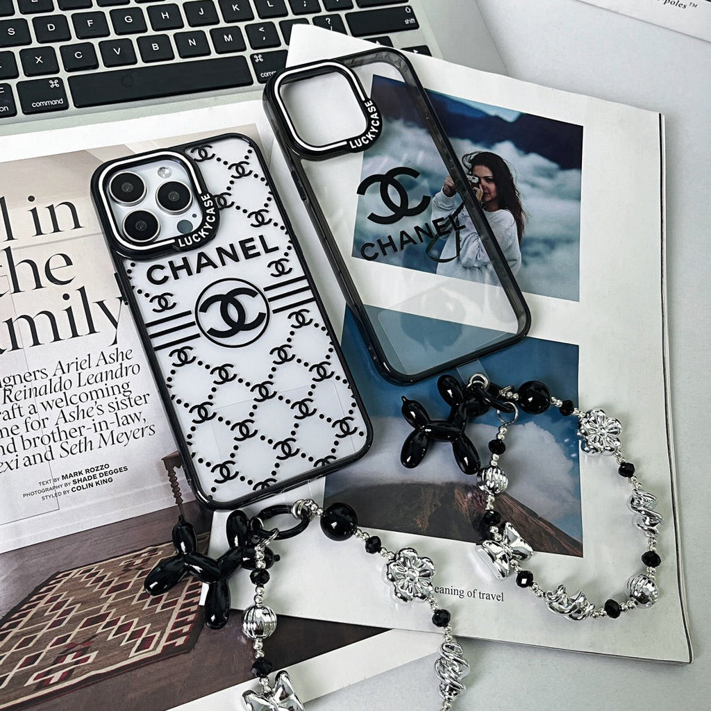 Embossed Silver Bead Bracelet Case For iPhone