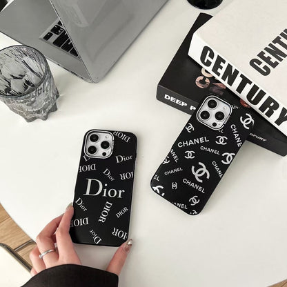 Custodia per telefono in rilievo nera per iPhone