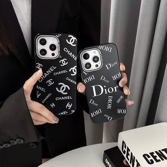 Custodia per telefono in rilievo nera per iPhone