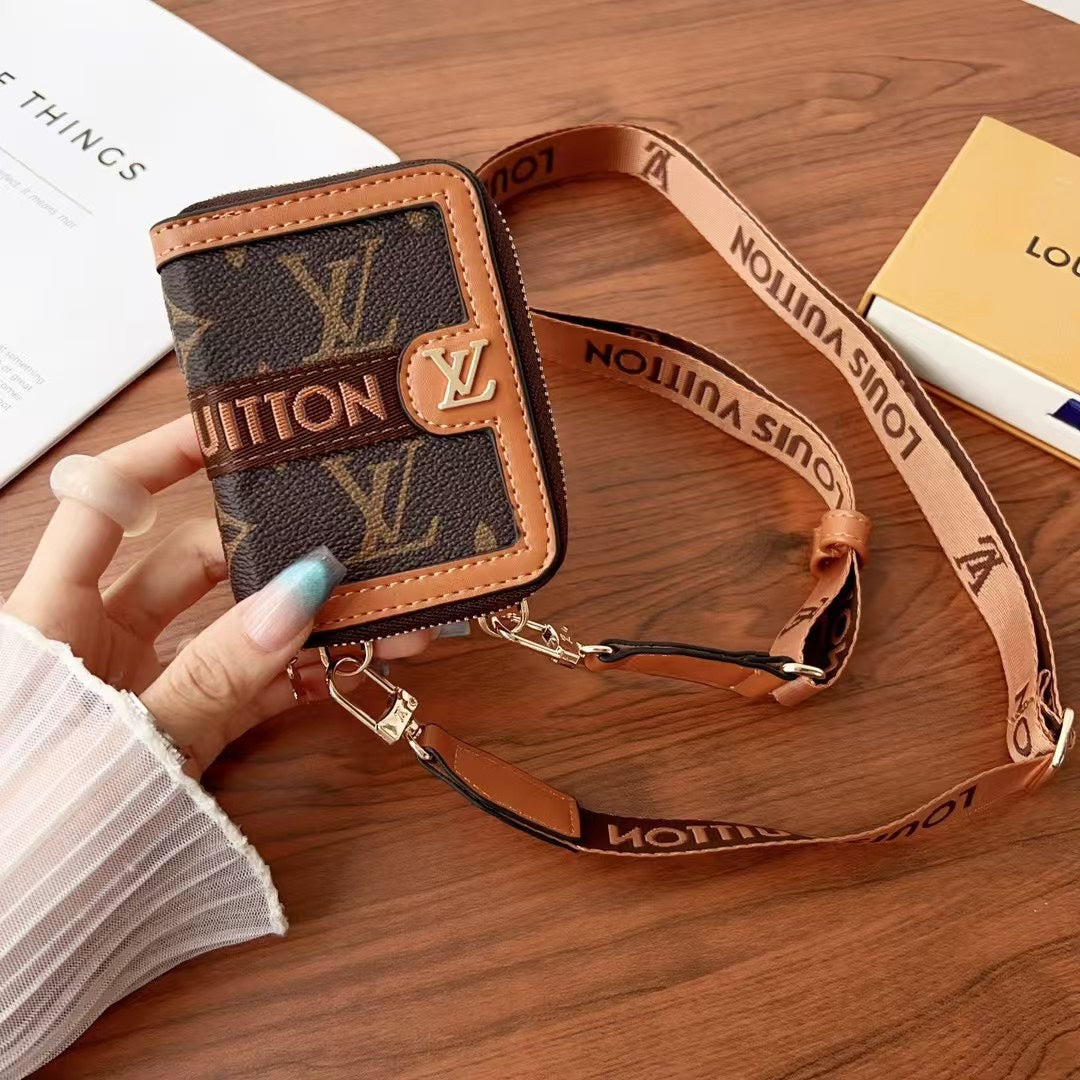 Horizontal Zipper Lanyard Card Holder