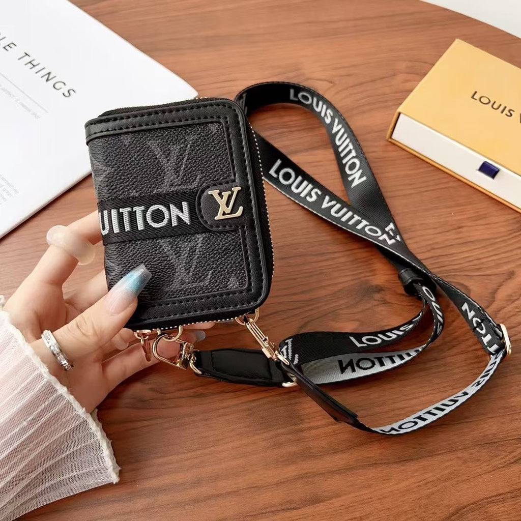 Horizontal Zipper Lanyard Card Holder