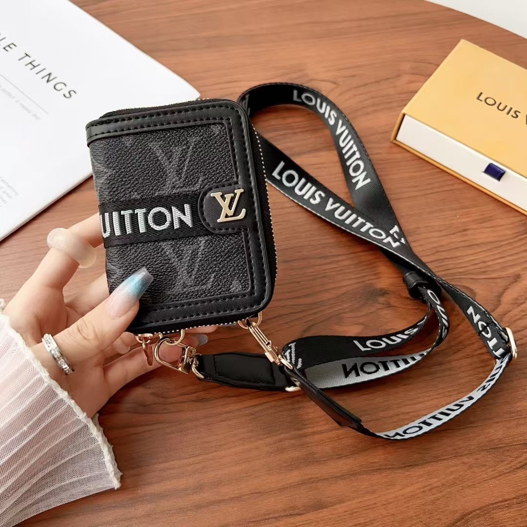 Horizontal Zipper Lanyard Card Holder
