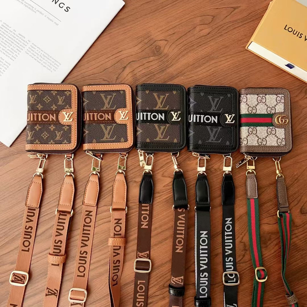 Horizontal Zipper Lanyard Card Holder