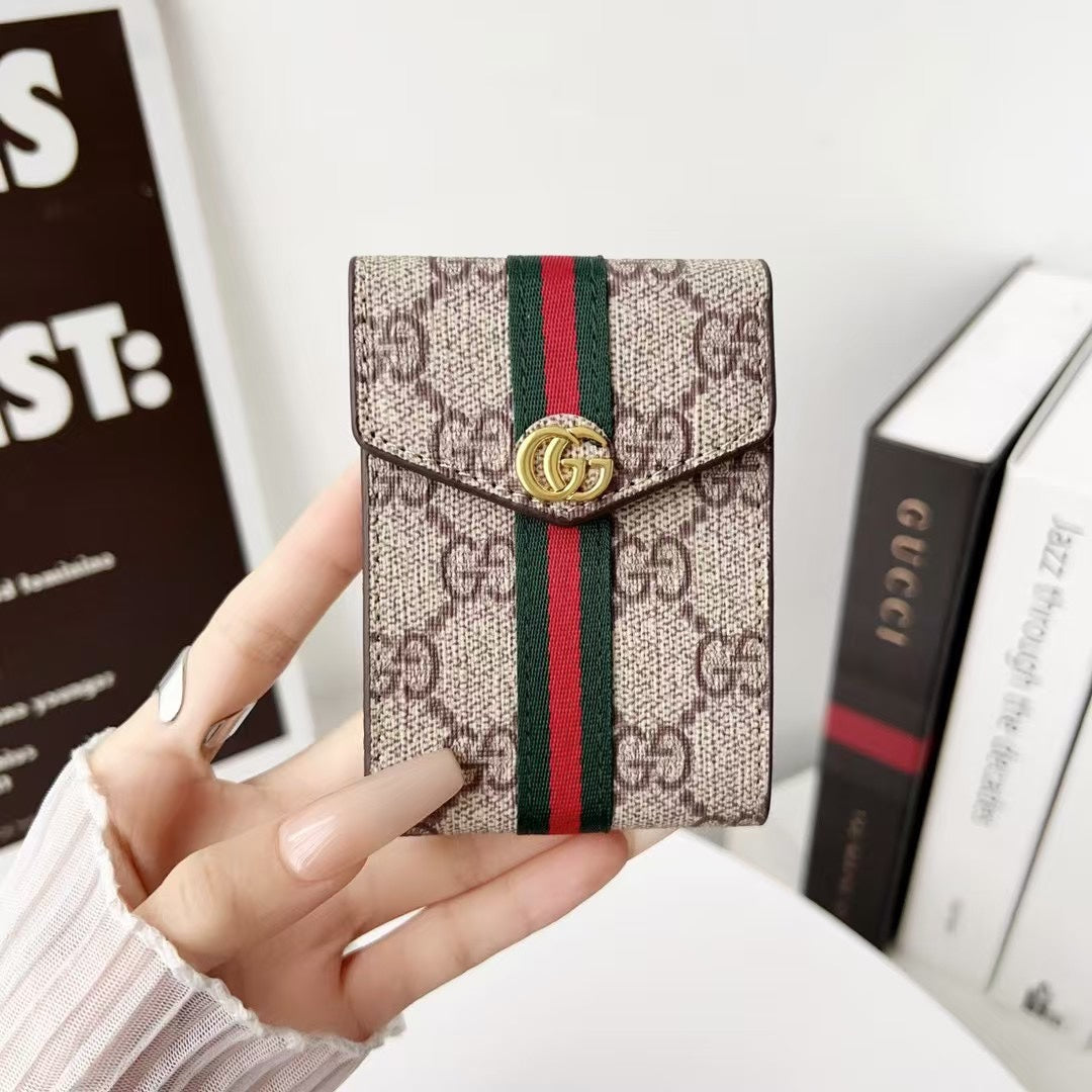Accordion Metal Logo Multi-Slot Card Holder